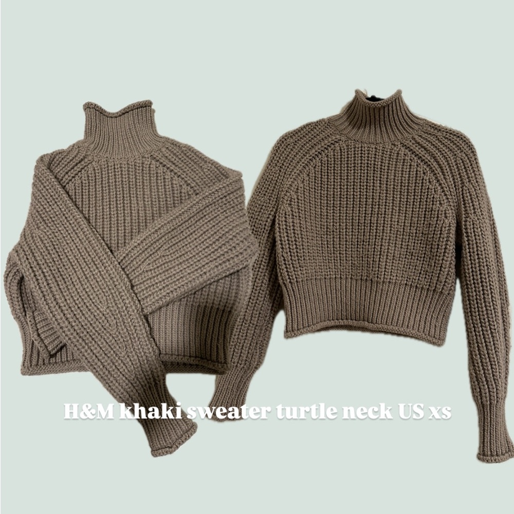 H&M Olive Turtleneck Sweater